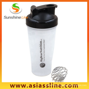 Garrafa de plástico 600ml proteína Shaker Cup
